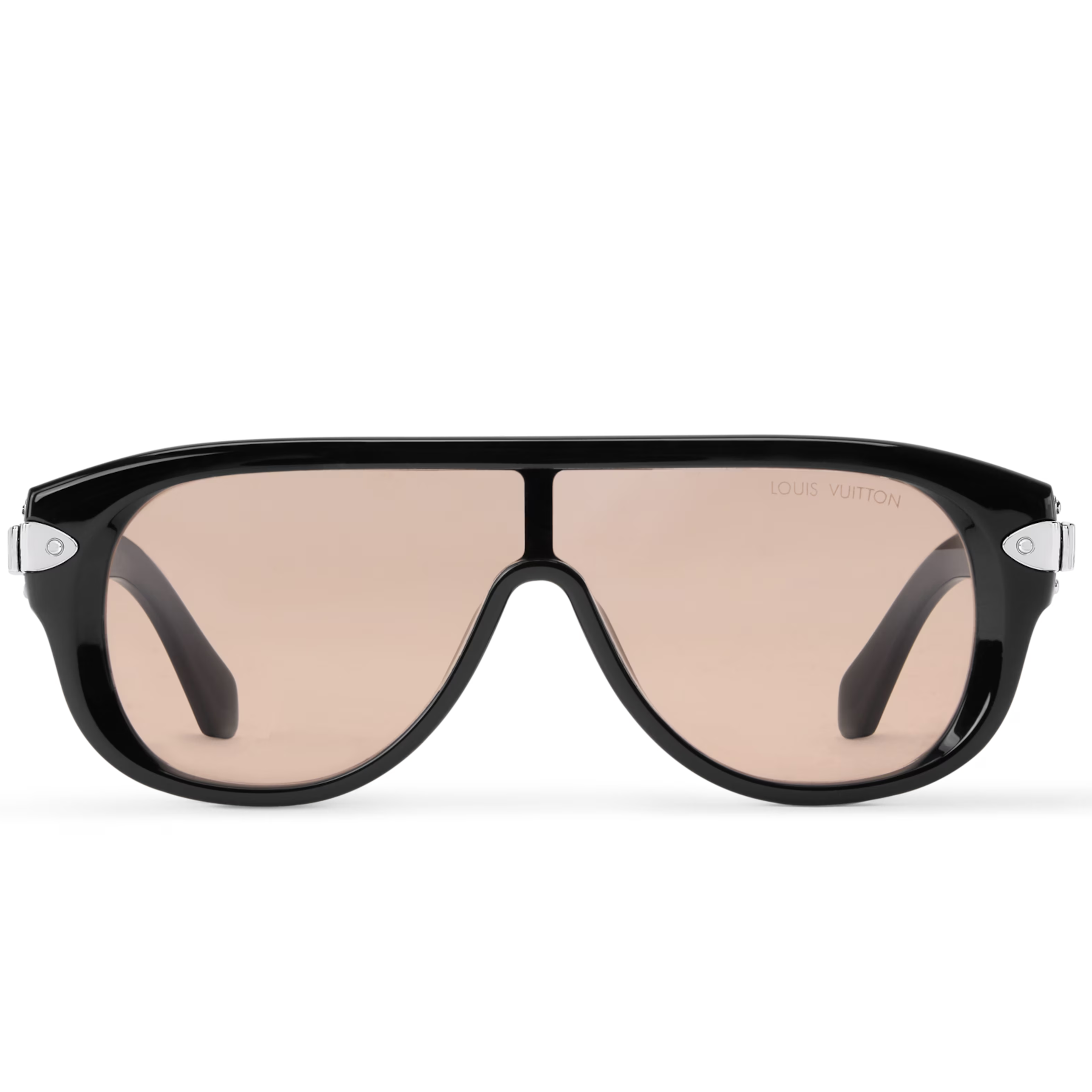 Louis Vuitton Men Mask Frame Shiny Black Sunglasses