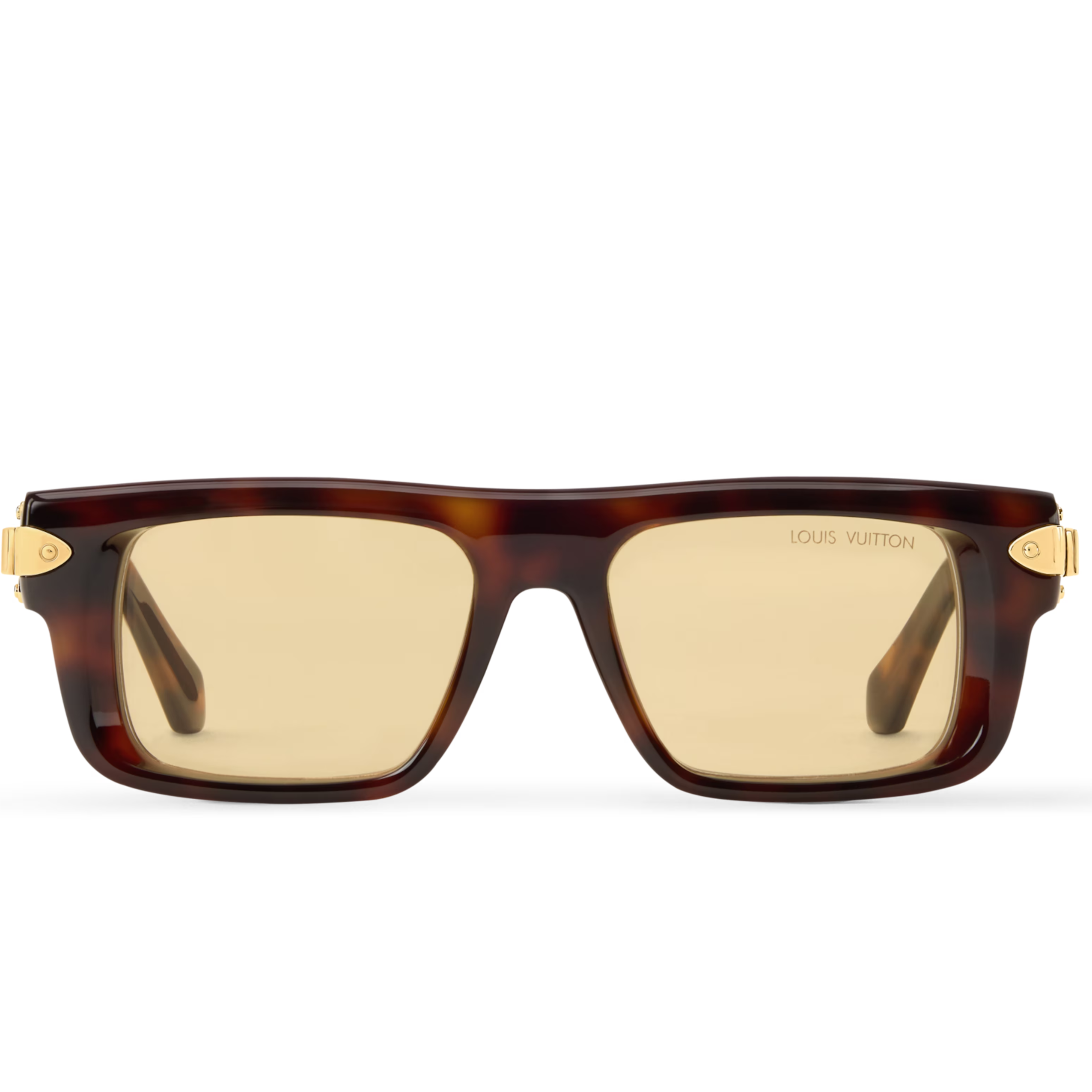 Louis Vuitton Men Square Frame Dark Tortoise Sunglasses