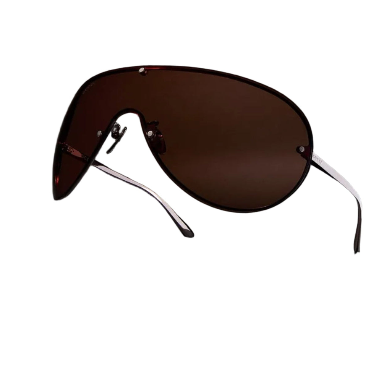 Gucci Unisex Mask Frame Dark Brown Sunglasses