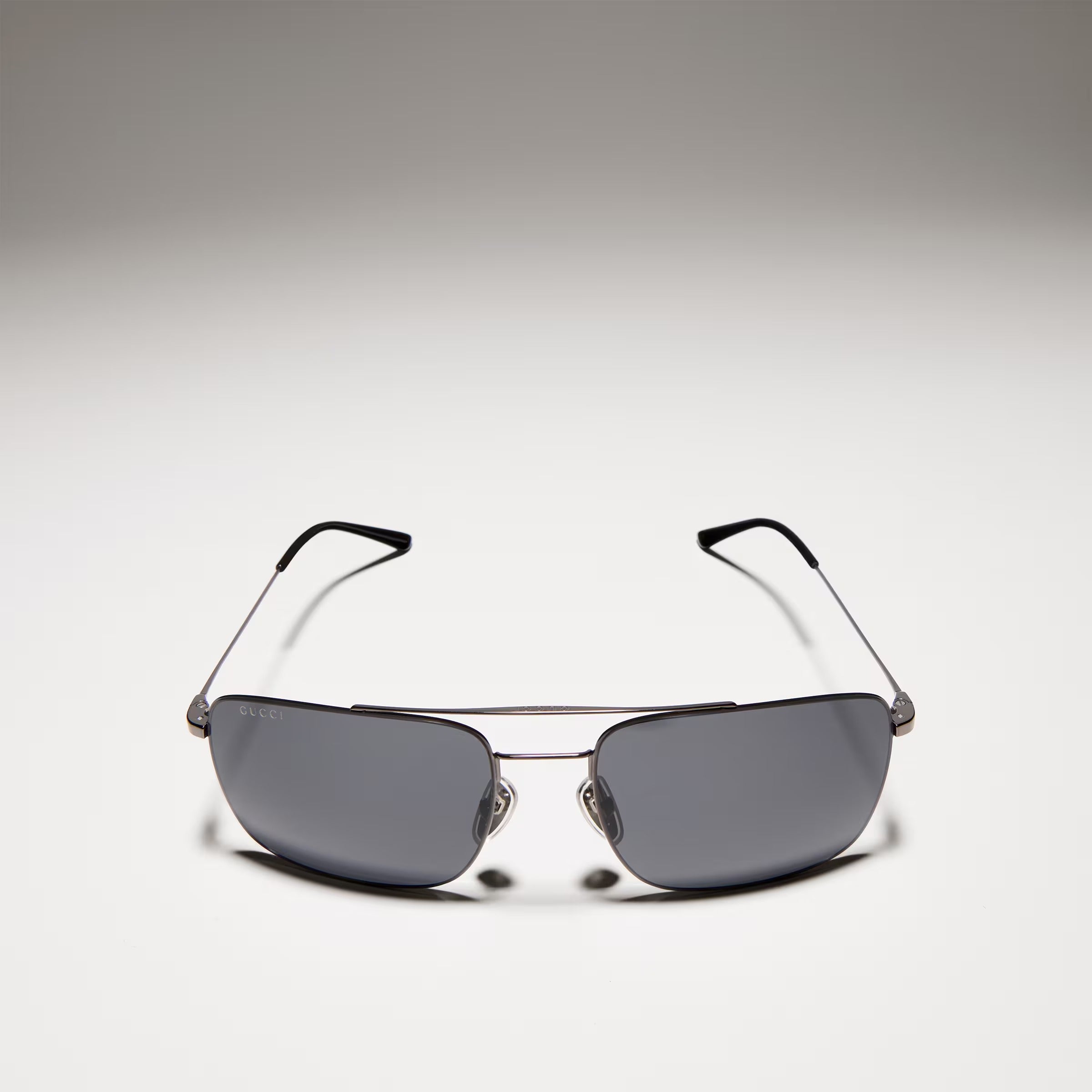 Gucci Men Specialized-fit Navigator Silver Sunglasses