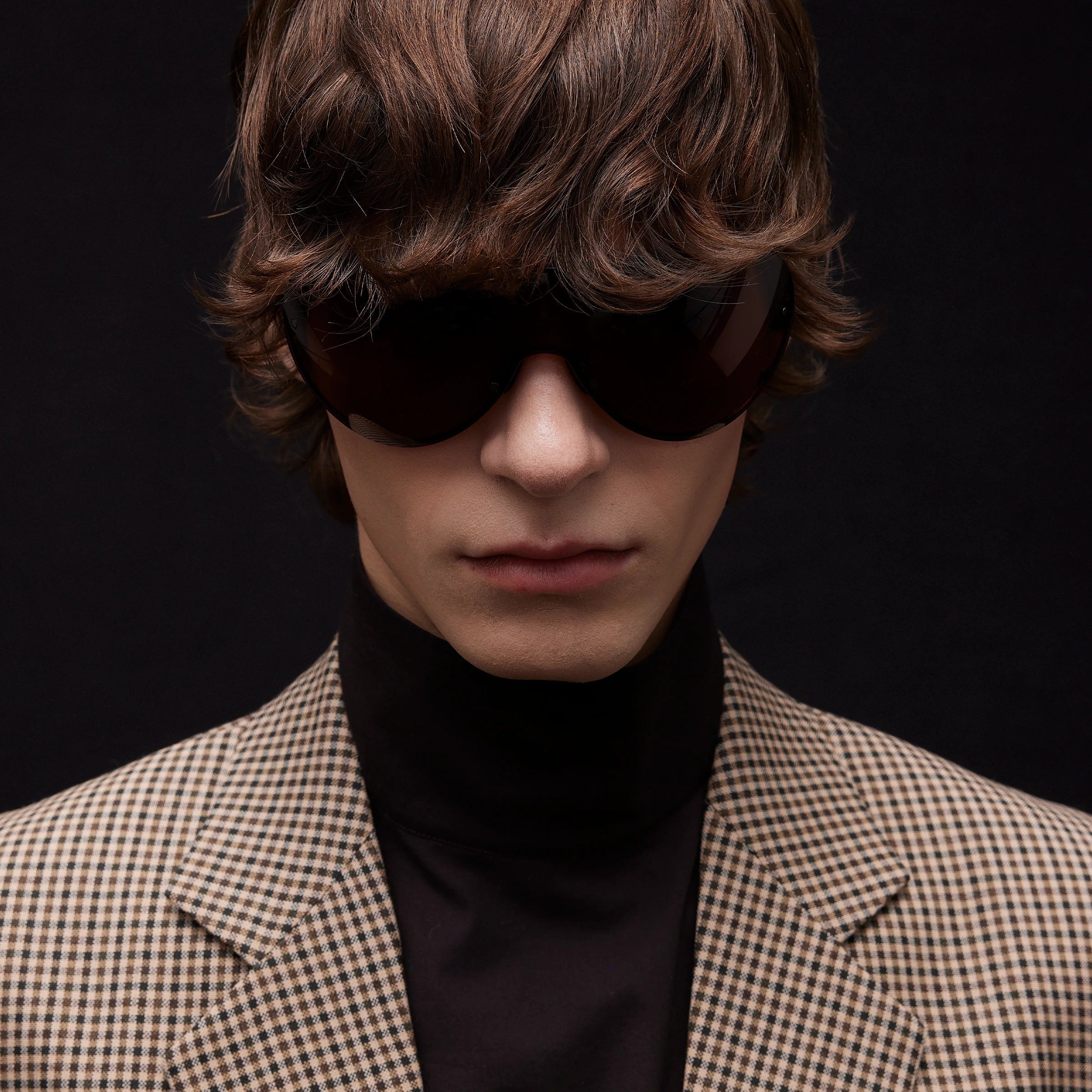 Gucci Unisex Mask Frame Dark Brown Sunglasses