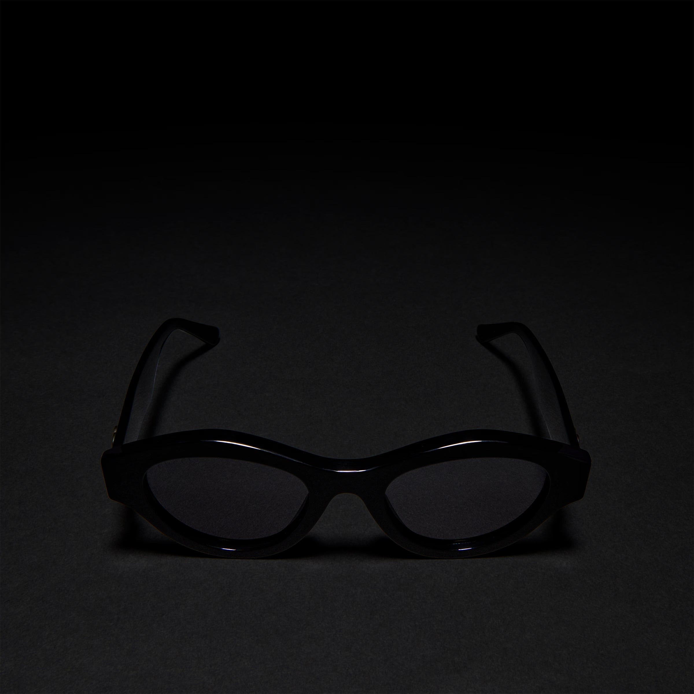 Gucci Women Cat-eye Frame Dark Black Sunglasses
