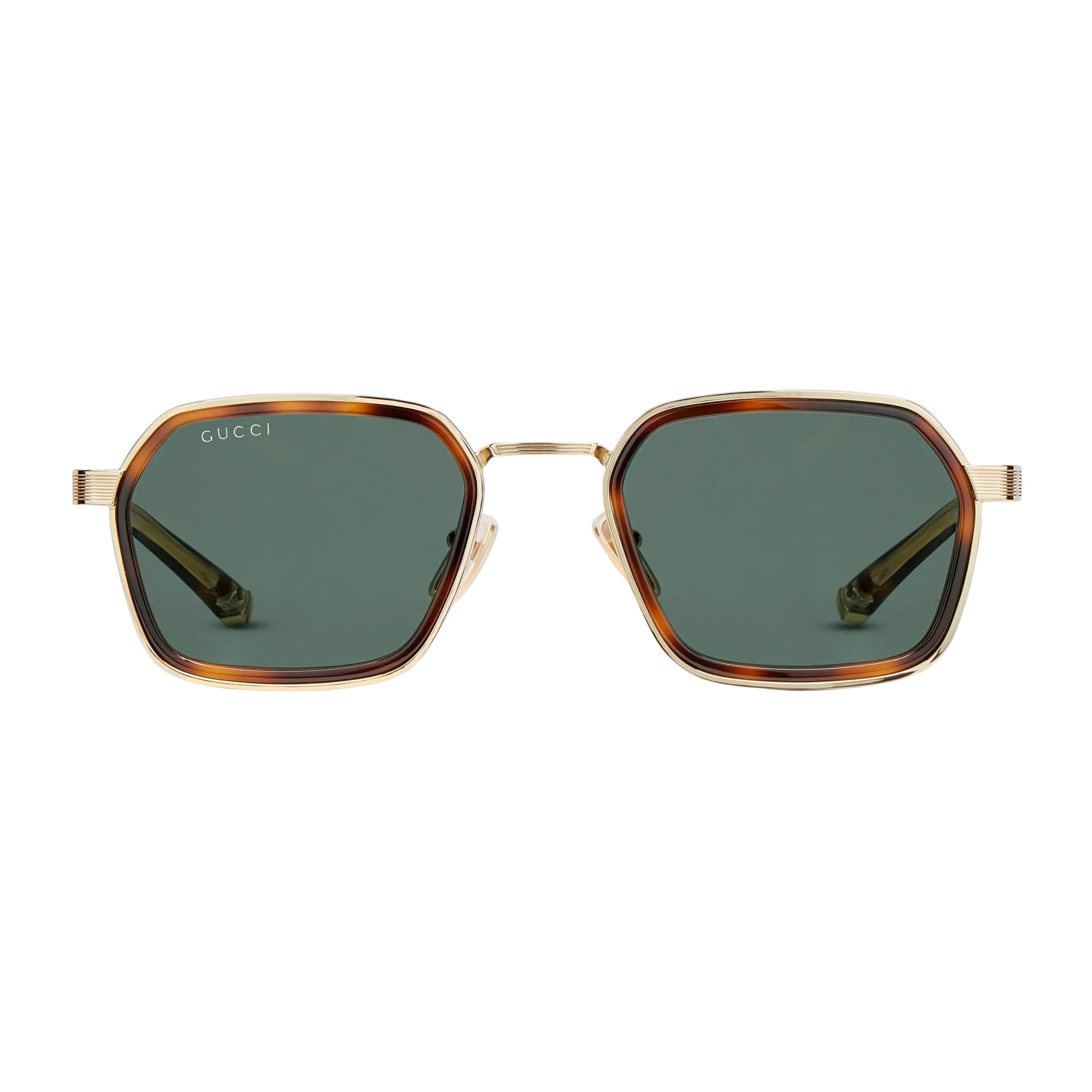 Gucci Men Square Frame Dark Brown Sunglasses