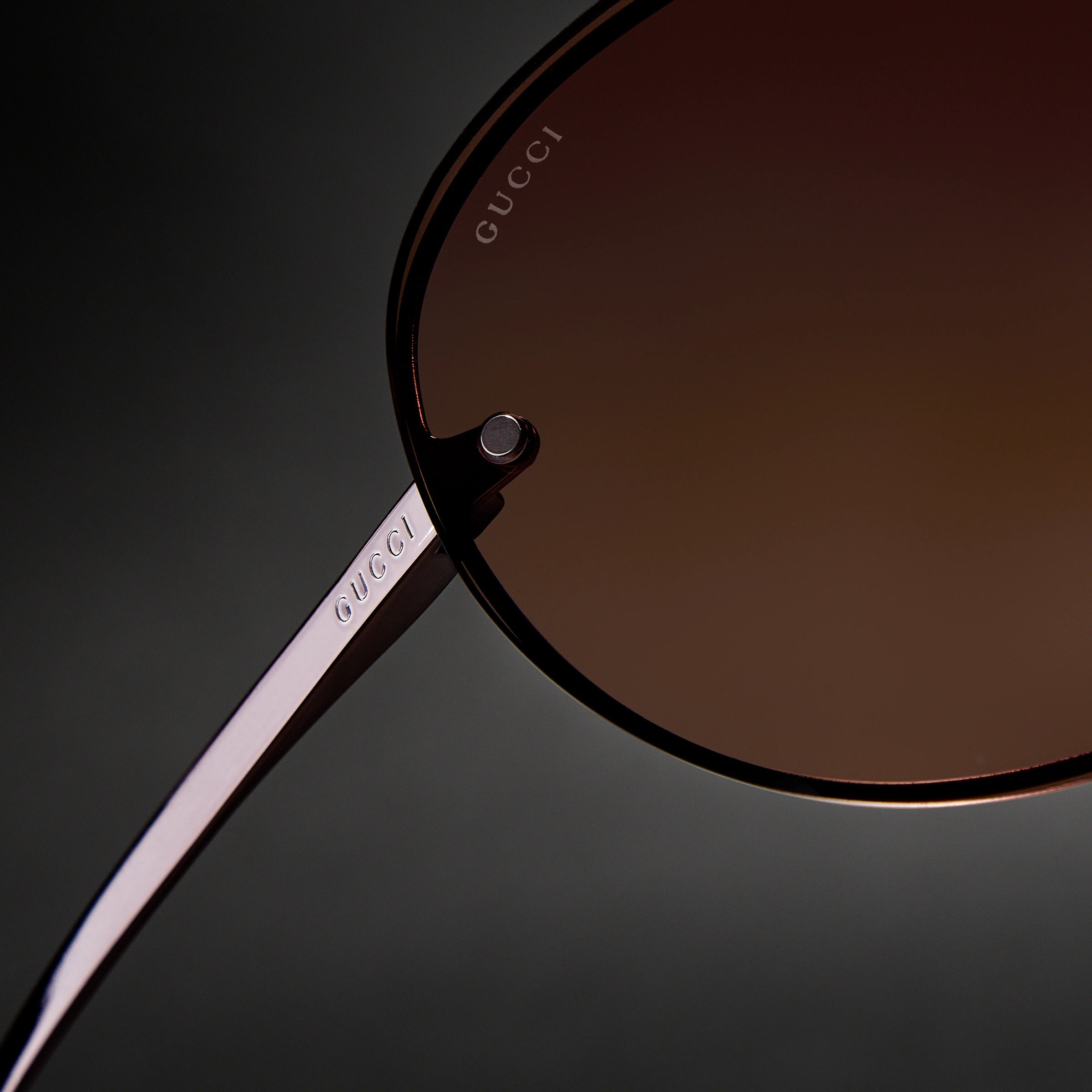 Gucci Unisex Mask Frame Dark Brown Sunglasses
