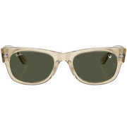 Ray Ban Men Square Frame Polished Beige Sunglasses