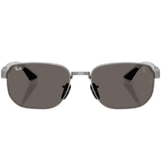 Ray Ban Men Irregular Frame Polished Gunmetal Sunglasses