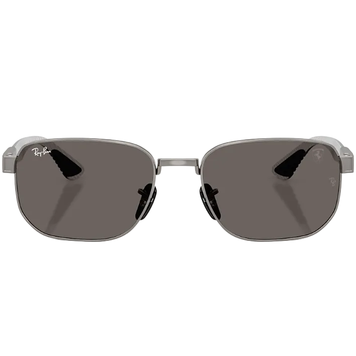 Ray Ban Men Irregular Frame Polished Gunmetal Sunglasses
