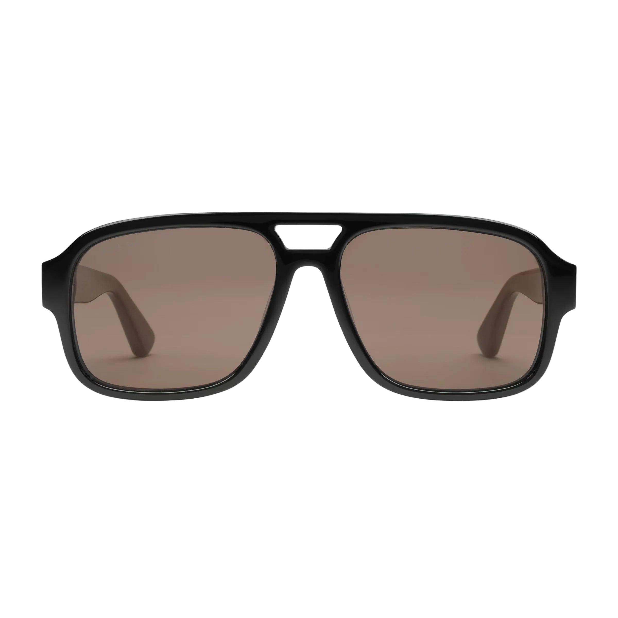 Gucci Men Navigator Frame Black Sunglasses