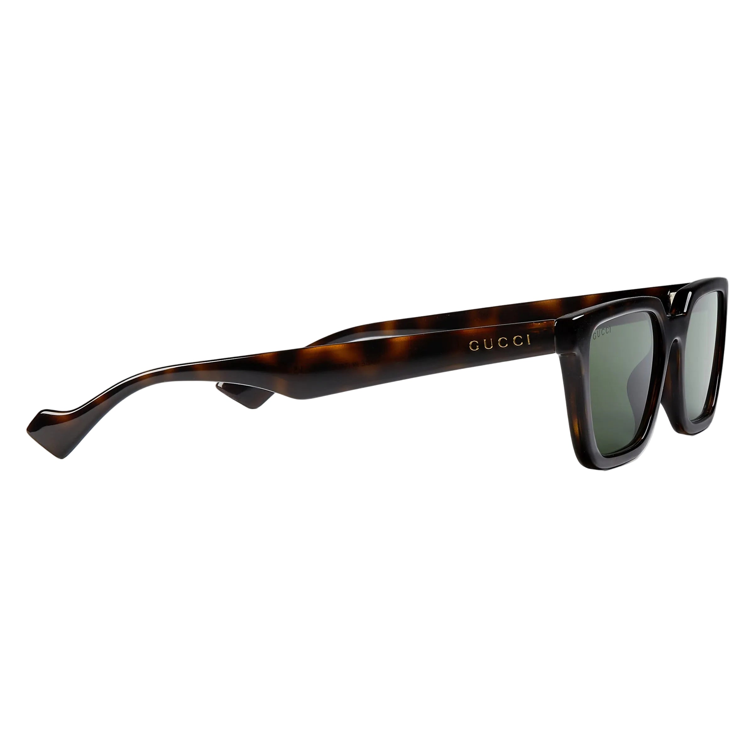 Gucci Men Rectangular Frame Brown Sunglasses