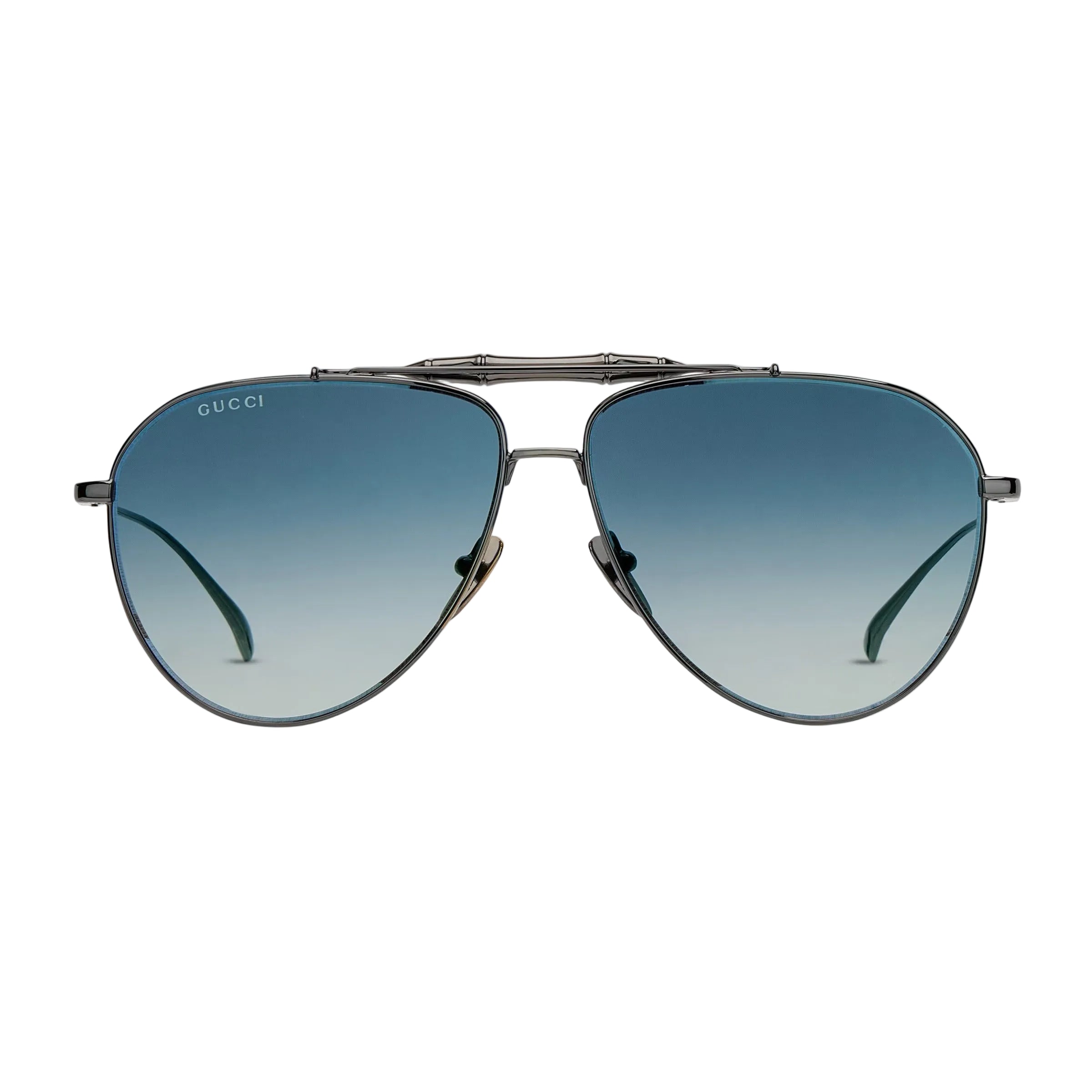 Gucci Men Pilot Grey Sunglasses