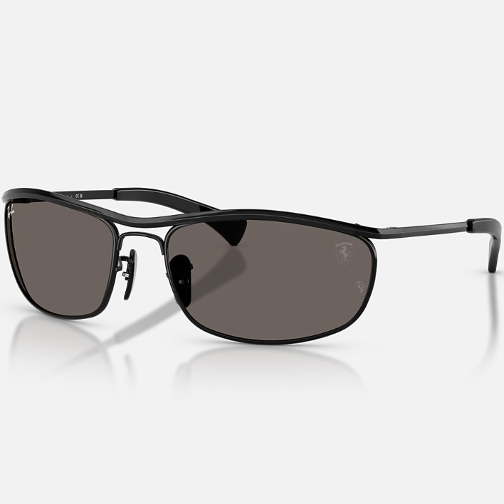 Ray Ban Men Oval Frame Dusty Black Sunglasses