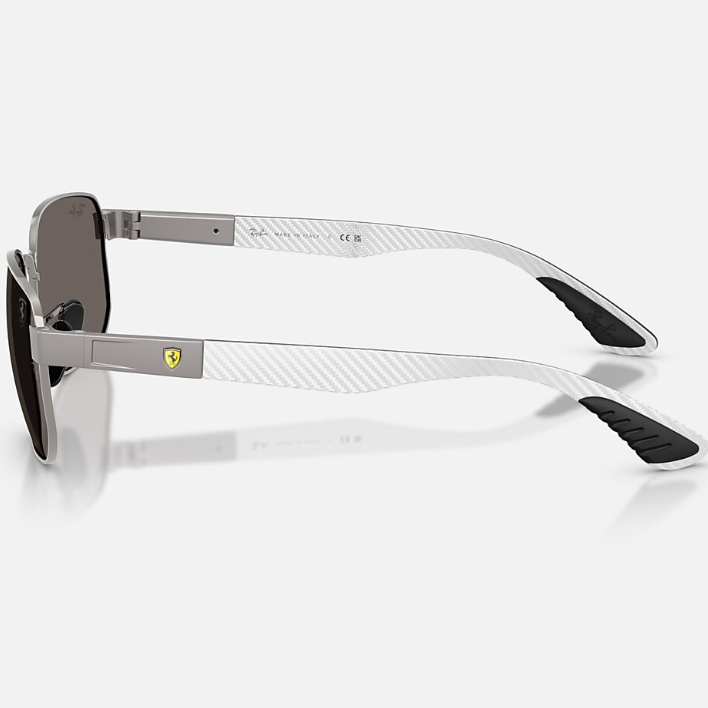 Ray Ban Men Irregular Frame Polished Gunmetal Sunglasses