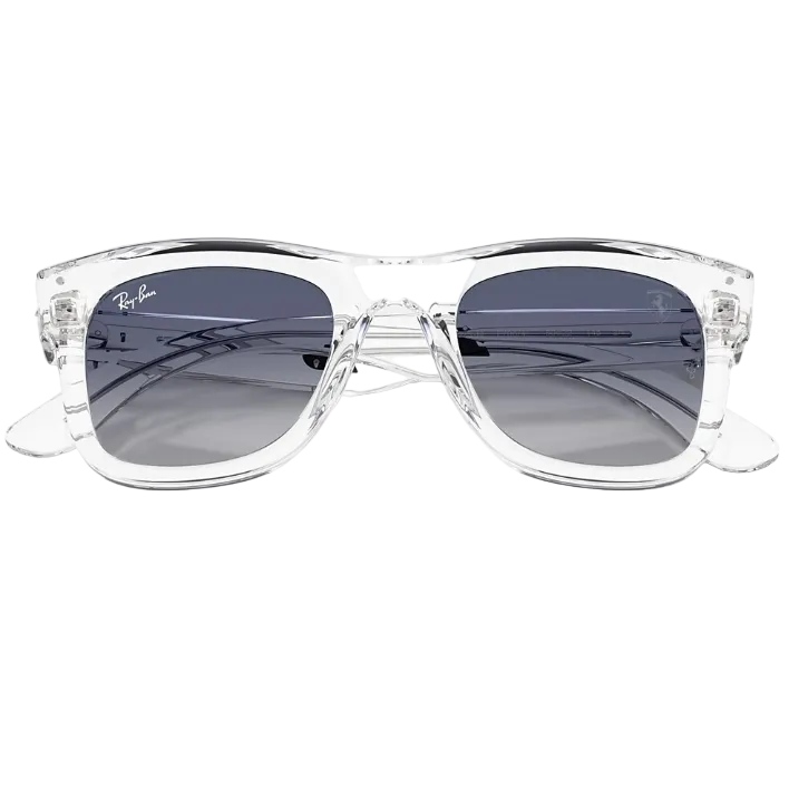 Ray Ban Men Square Frame Transparent Sunglasses