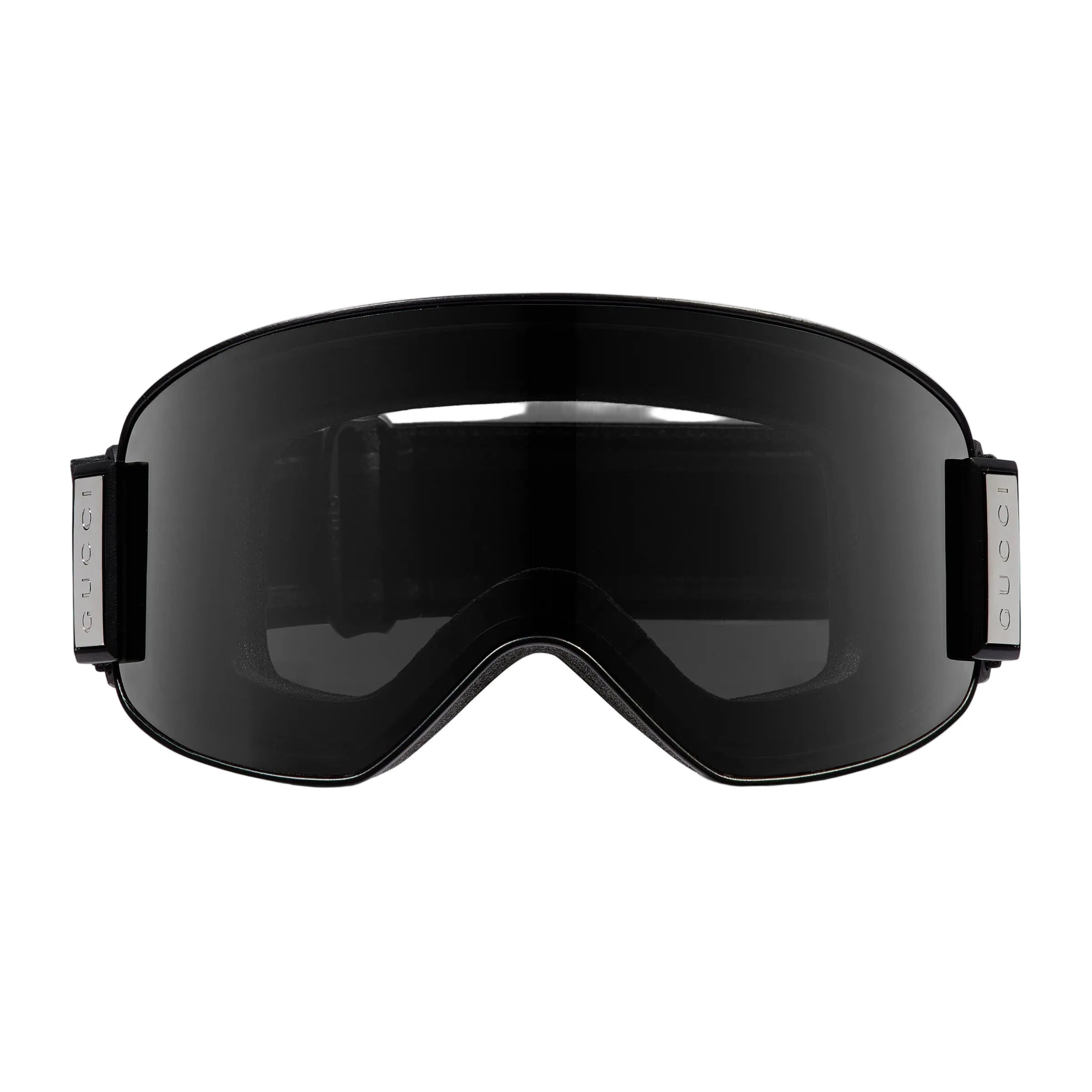 Gucci Men Mask-shaped Shiny Black Sunglasses