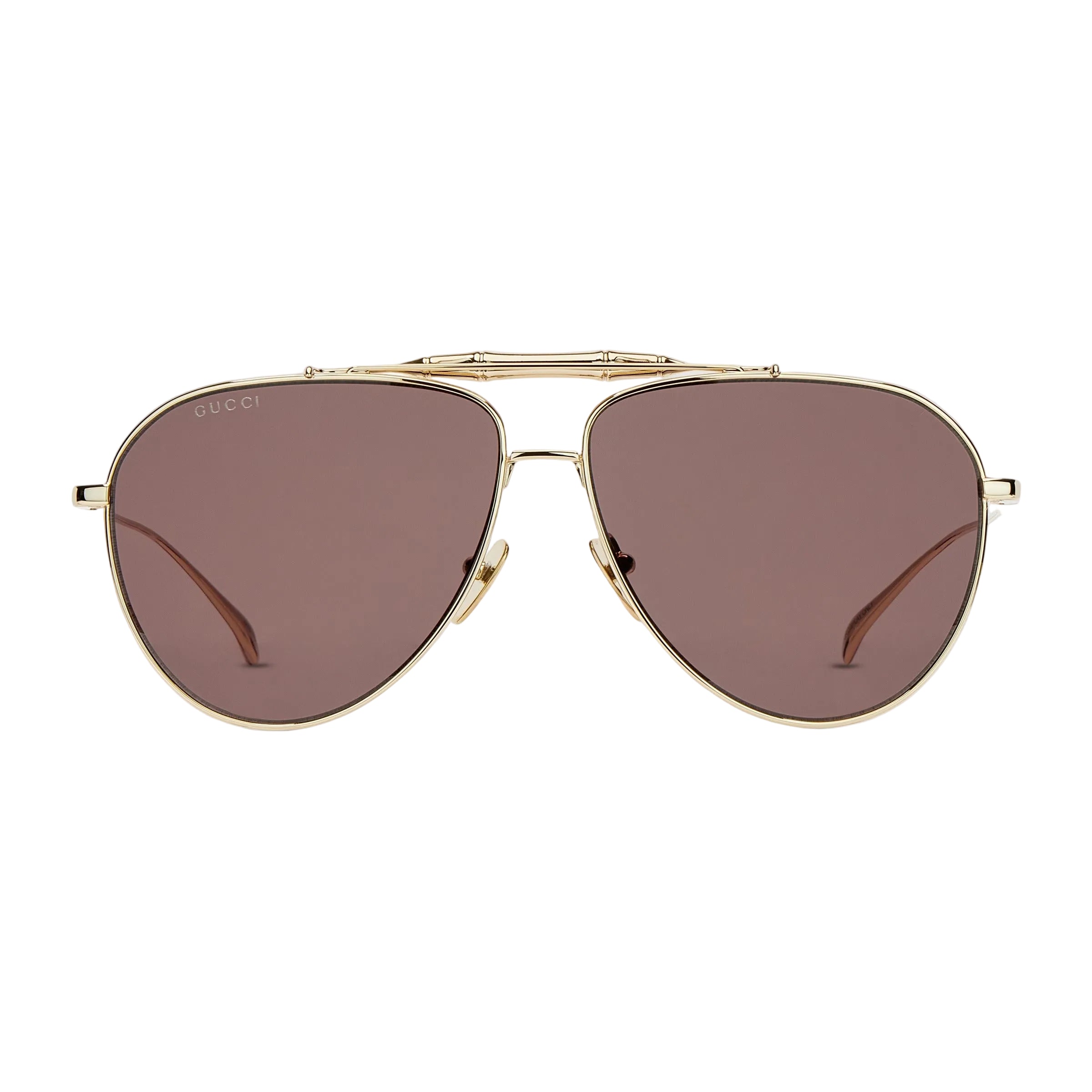 Gucci Men Pilot Gold Sunglasses