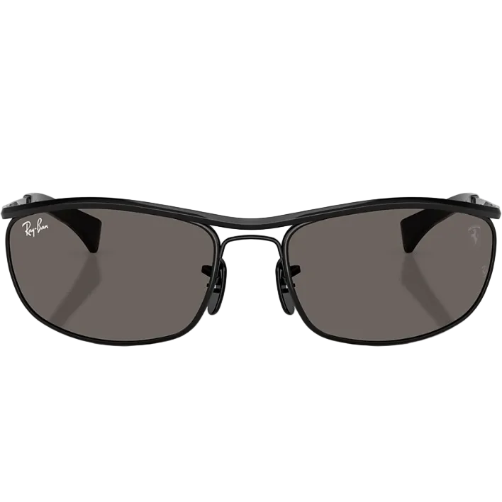 Ray Ban Men Oval Frame Dusty Black Sunglasses