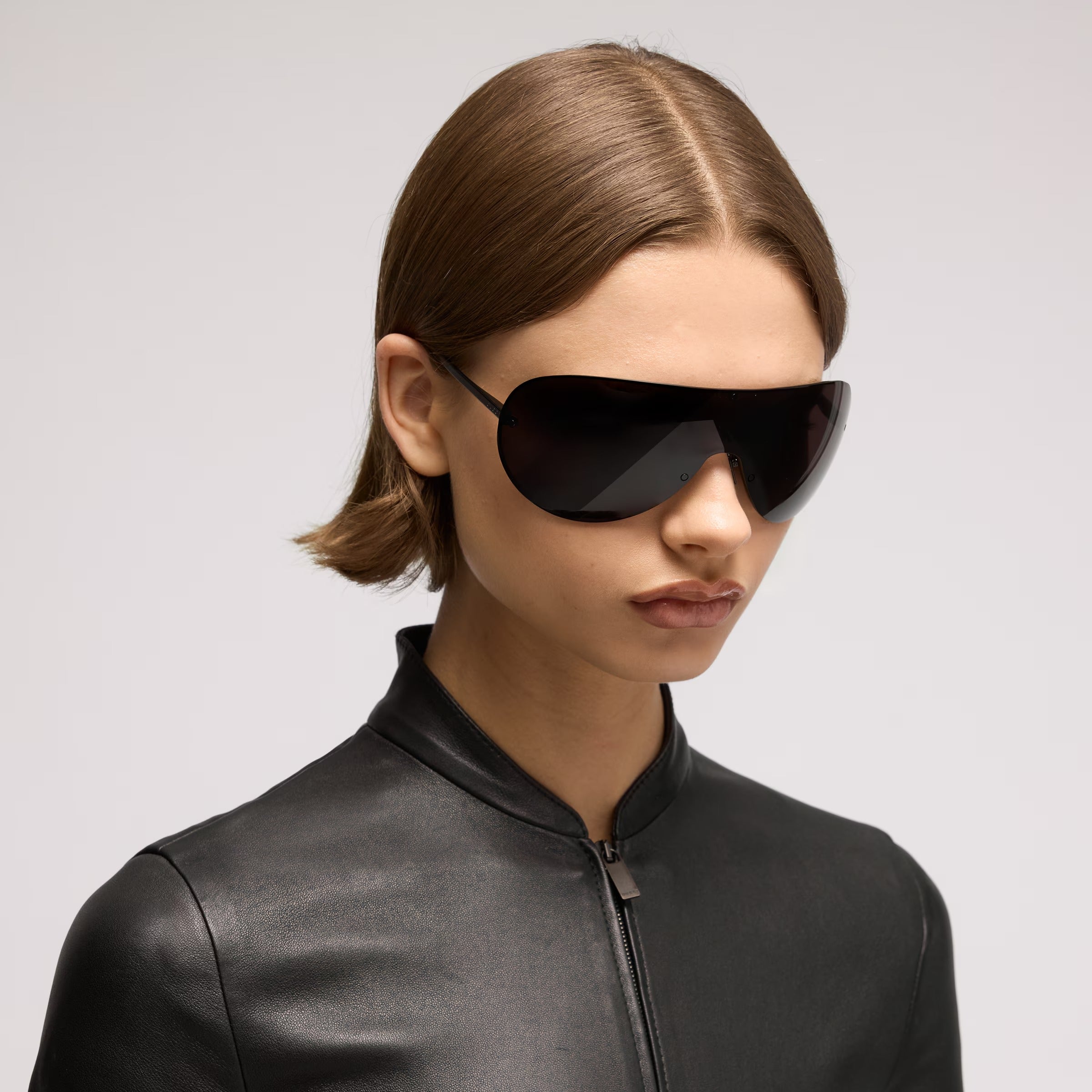 Gucci Unisex Mask Frame Smoke Gray Sunglasses