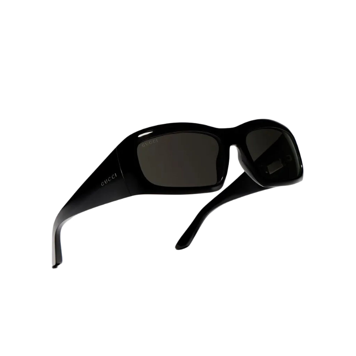 Gucci Men Rectangular Acetate Frame Black Sunglasses