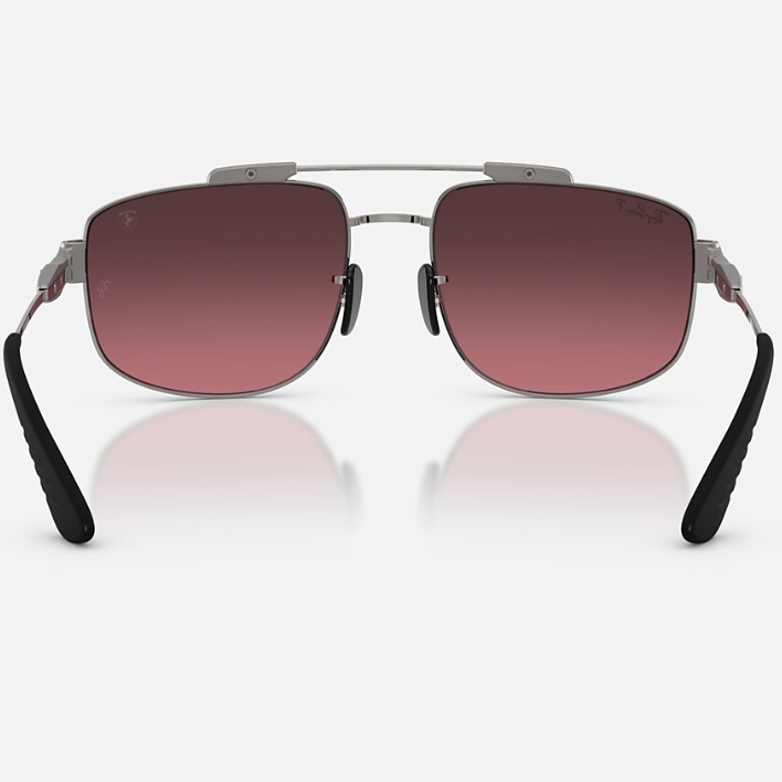 Ray Ban Men Square Frame Gunmetal Sunglasses