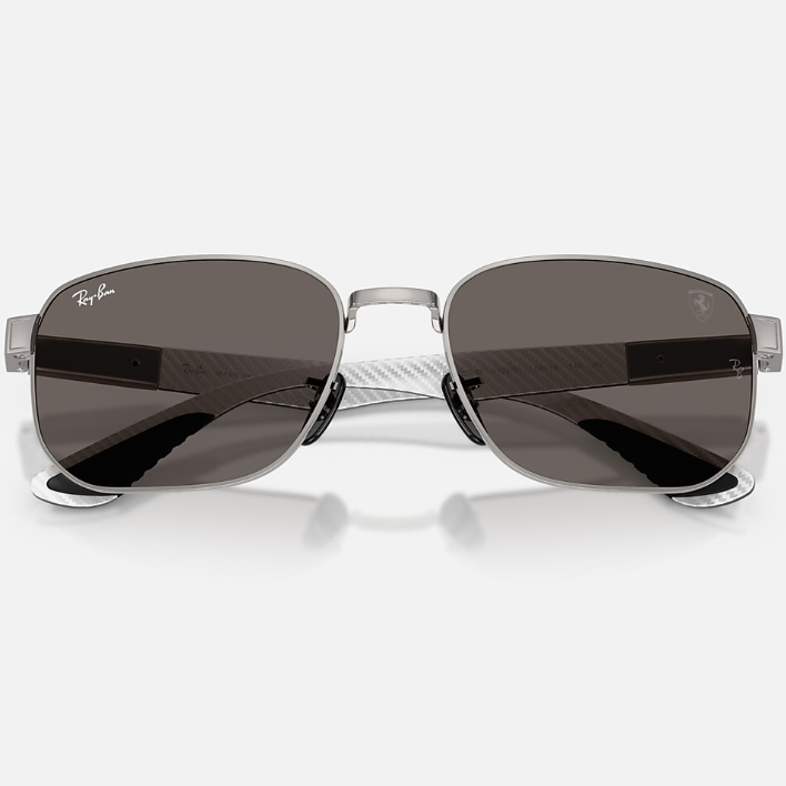 Ray Ban Men Irregular Frame Polished Gunmetal Sunglasses