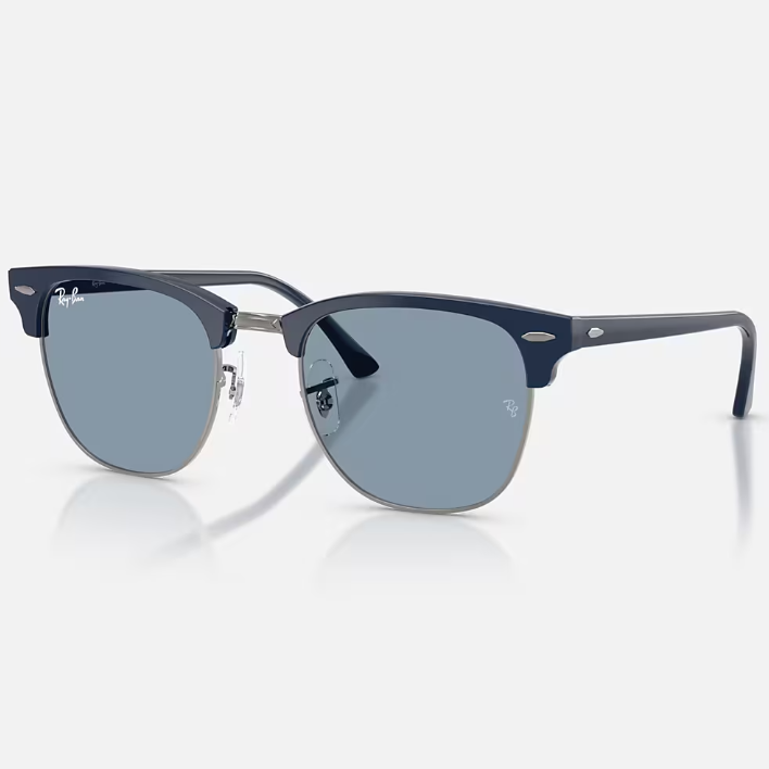 Ray Ban Men Square Frame Matte Blue Sunglasses