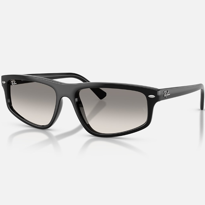 Ray Ban Men Irregular Frame Smoky Black Sunglasses