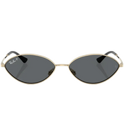 Ray Ban Men Oval Frame Polished Pale Gold Sunglasses