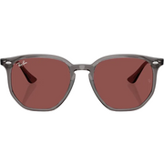 Ray Ban Men Irregular Frame Matte Opal Grey Sunglasses