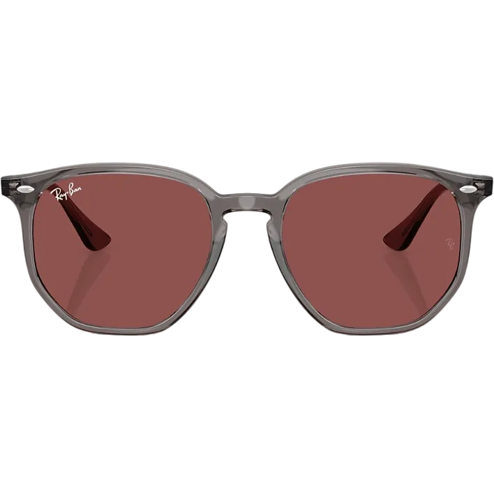 Ray Ban Women Irregular Frame Matte Opal Grey Sunglasses