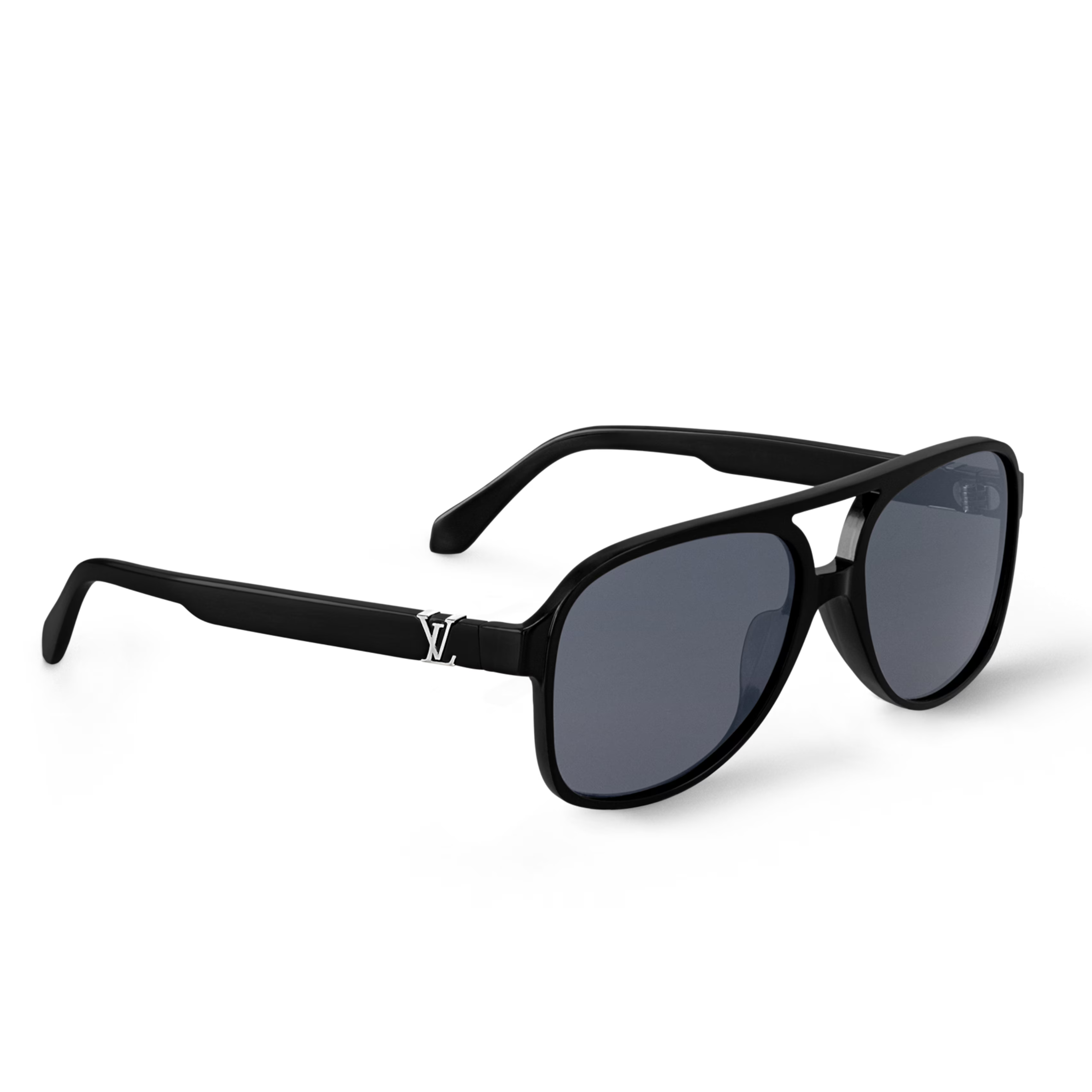 Louis Vuitton Men Pilot Frame Soft Black Sunglasses
