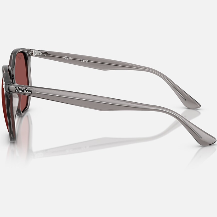 Ray Ban Men Irregular Frame Matte Opal Grey Sunglasses