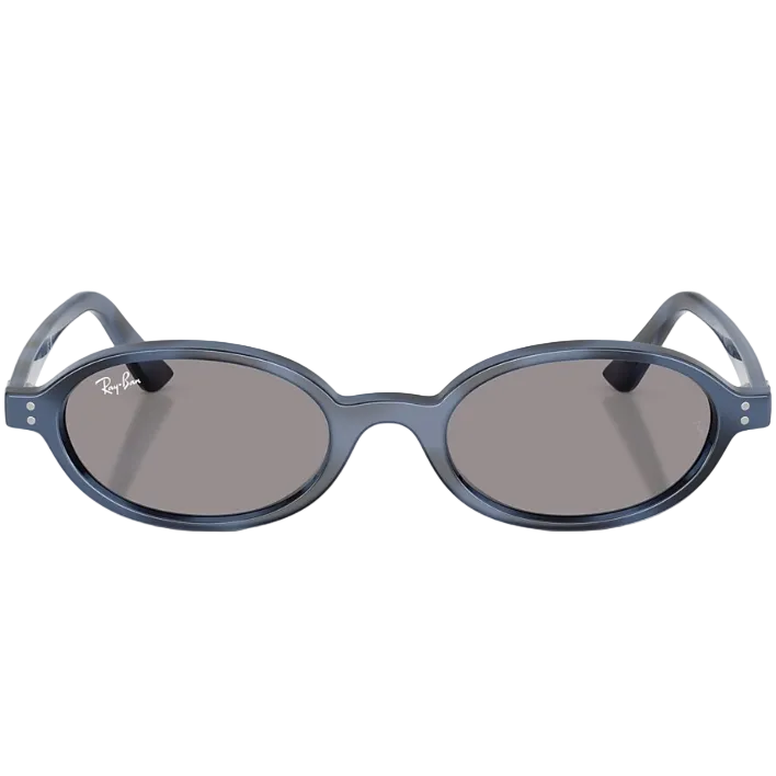 Ray Ban Men Oval Frame Blue Havana Sunglasses