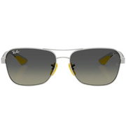 Ray Ban Men Square Frame Royal Silver Sunglasses