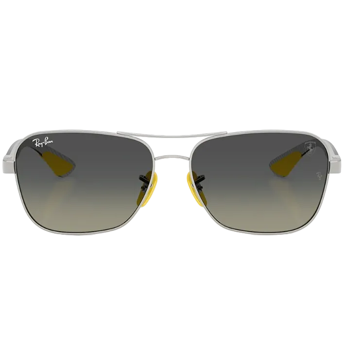 Ray Ban Men Square Frame Royal Silver Sunglasses