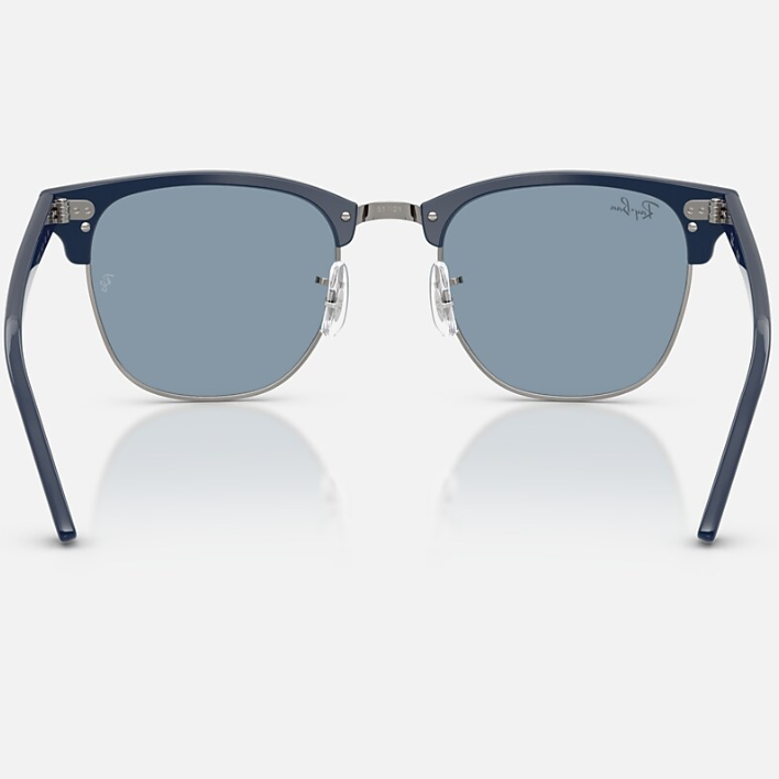 Ray Ban Men Square Frame Matte Blue Sunglasses