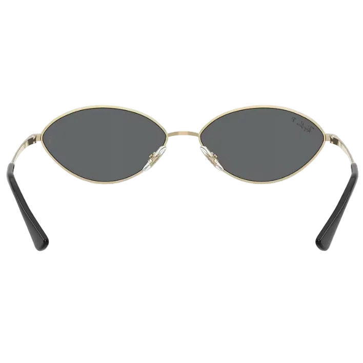 Ray Ban Men Oval Frame Polished Pale Gold Sunglasses