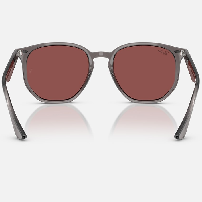 Ray Ban Men Irregular Frame Matte Opal Grey Sunglasses