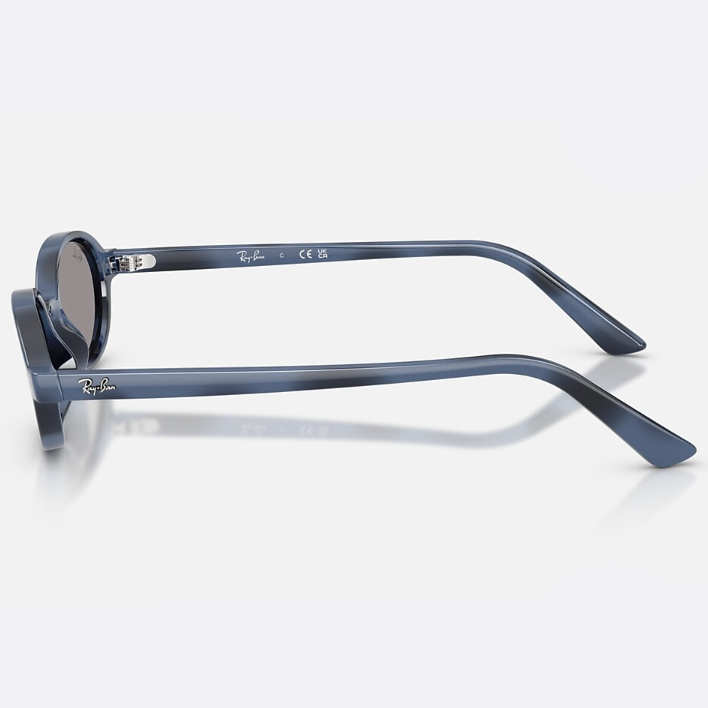 Ray Ban Men Oval Frame Blue Havana Sunglasses