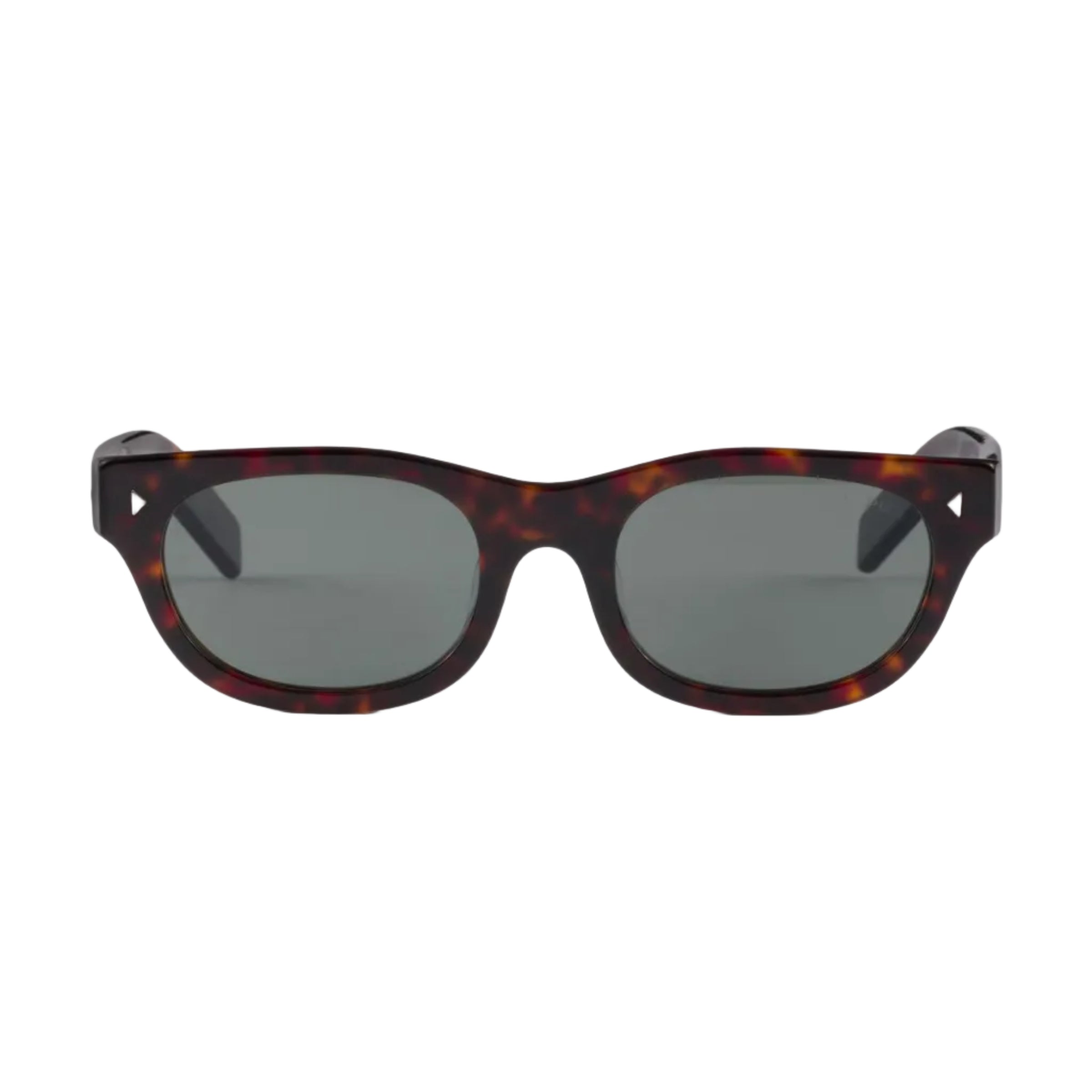 Prada Men Oval Frame Briarwood Tortoiseshell Sunglasses