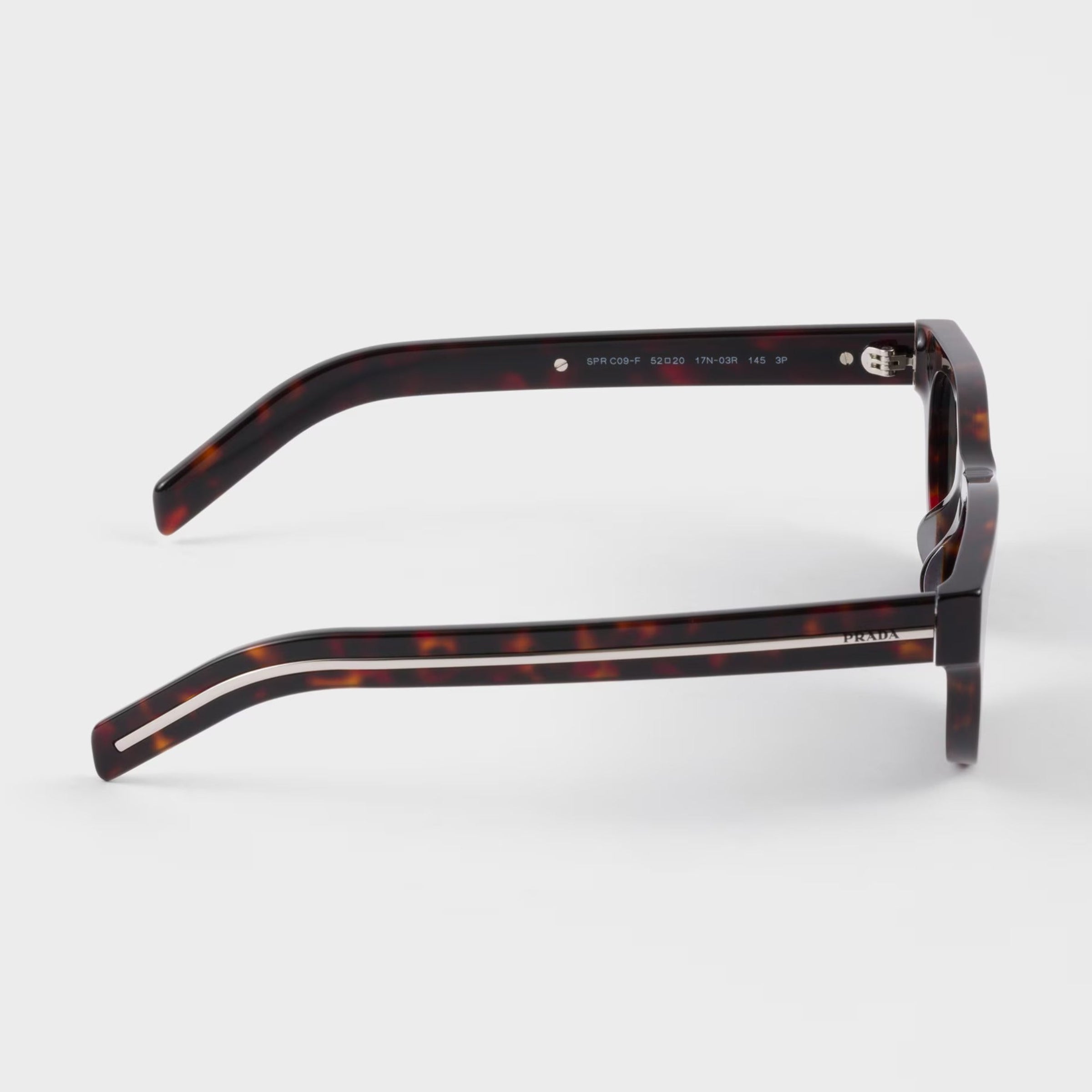 Prada Men Oval Frame Briarwood Tortoiseshell Sunglasses