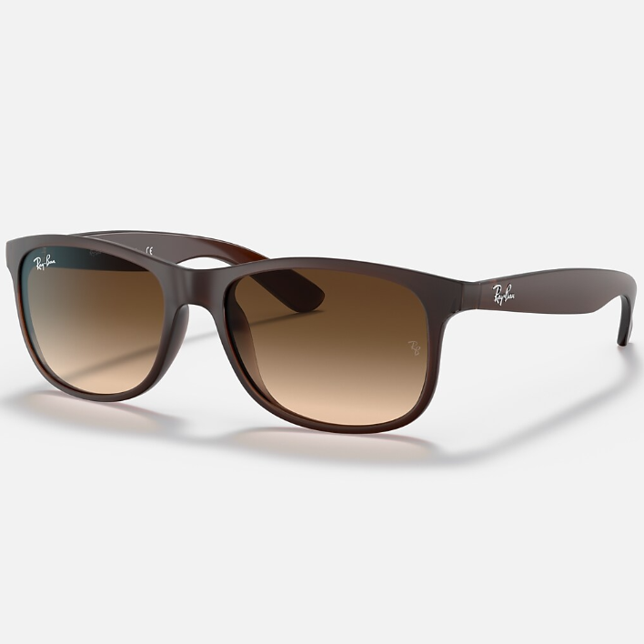 Ray Ban Men Square Frame Matte Brown Sunglasses