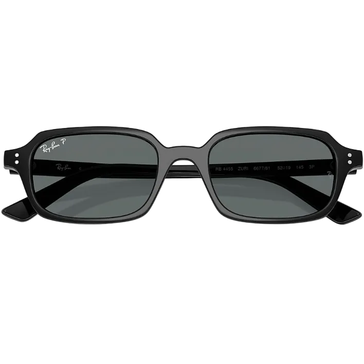 Ray Ban Men Pillow Frame Polished Black Sunglasses
