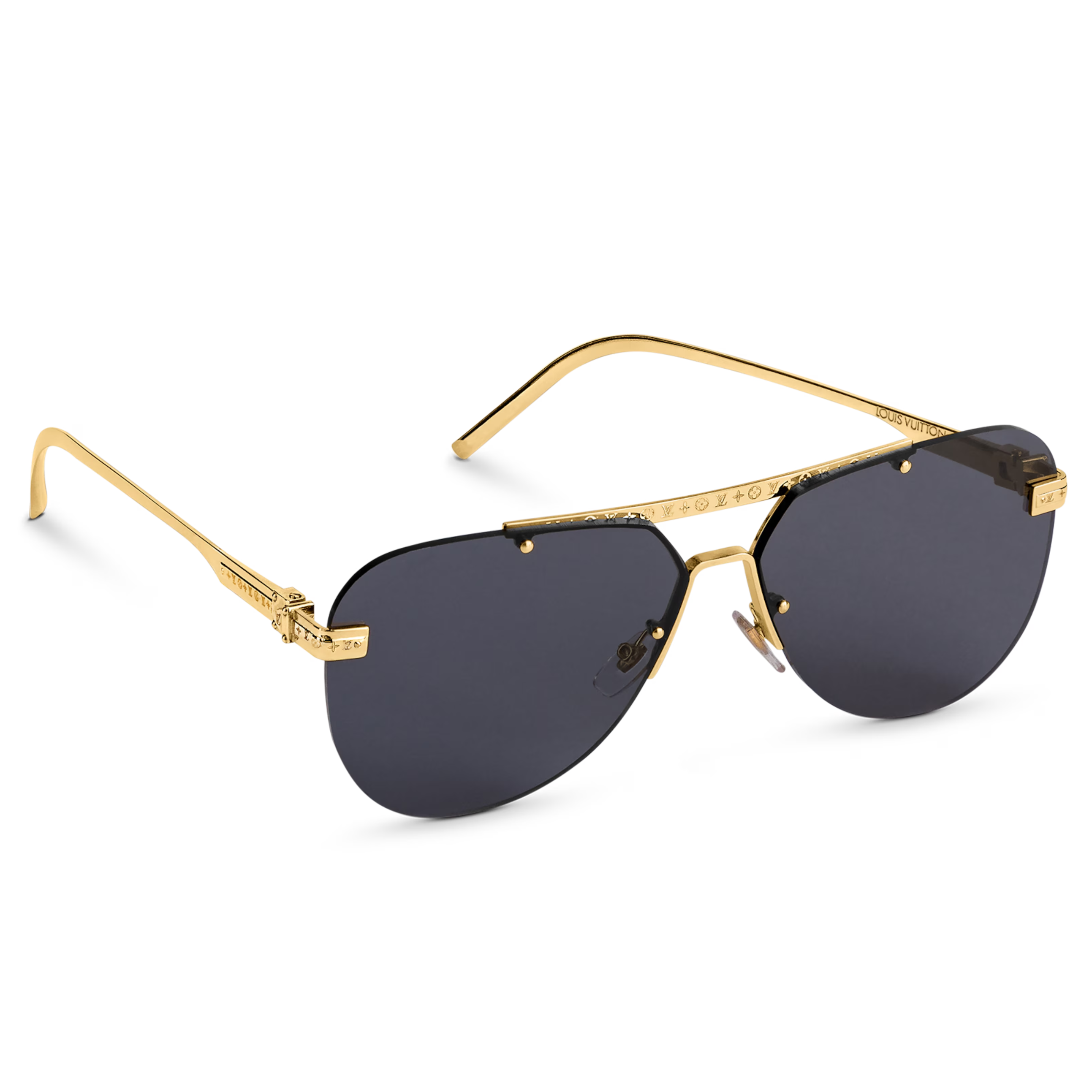 Louis Vuitton Men Pilot Frame Classic Gold Sunglasses