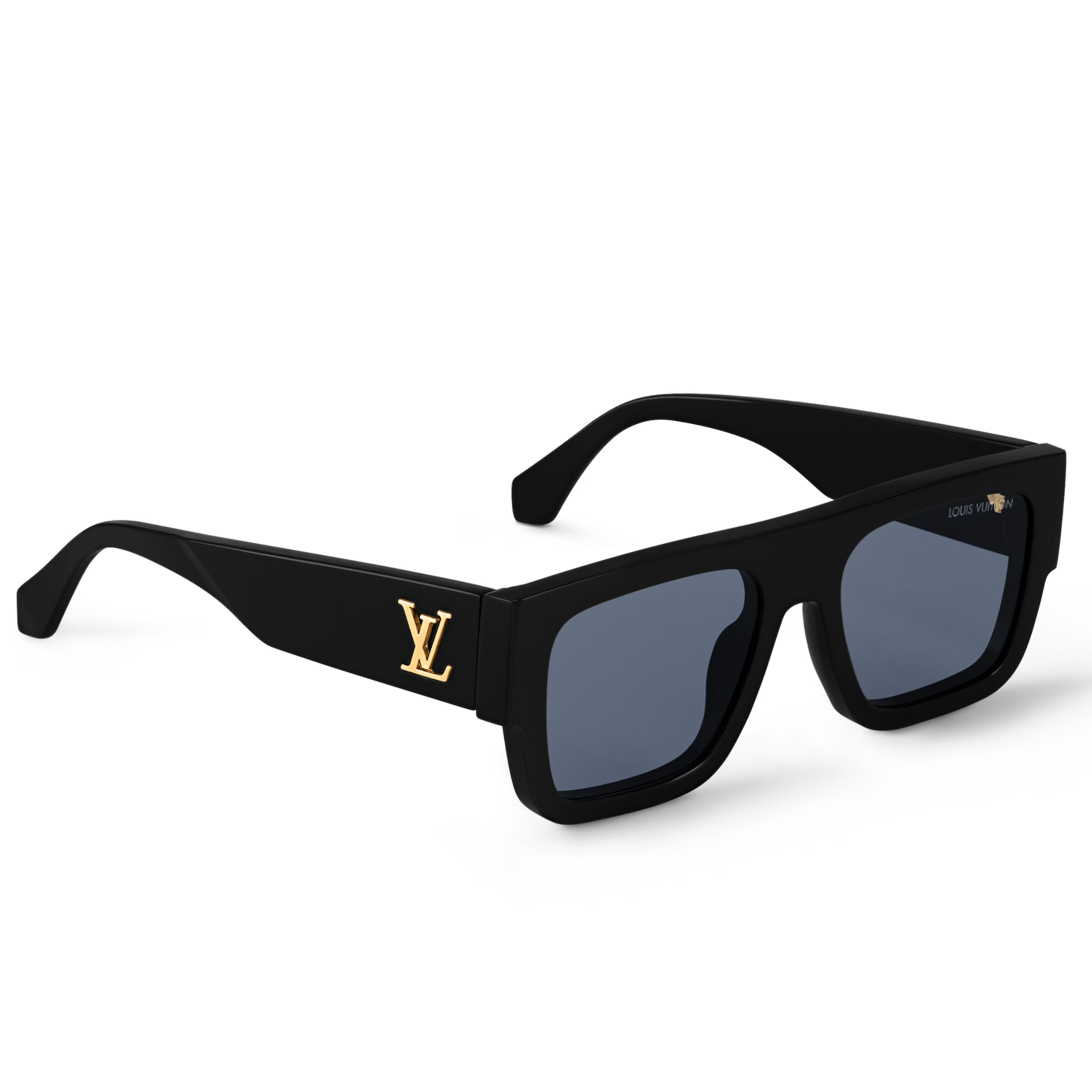 Louis Vuitton Men Rectangular Frame Smoky Black Sunglasses