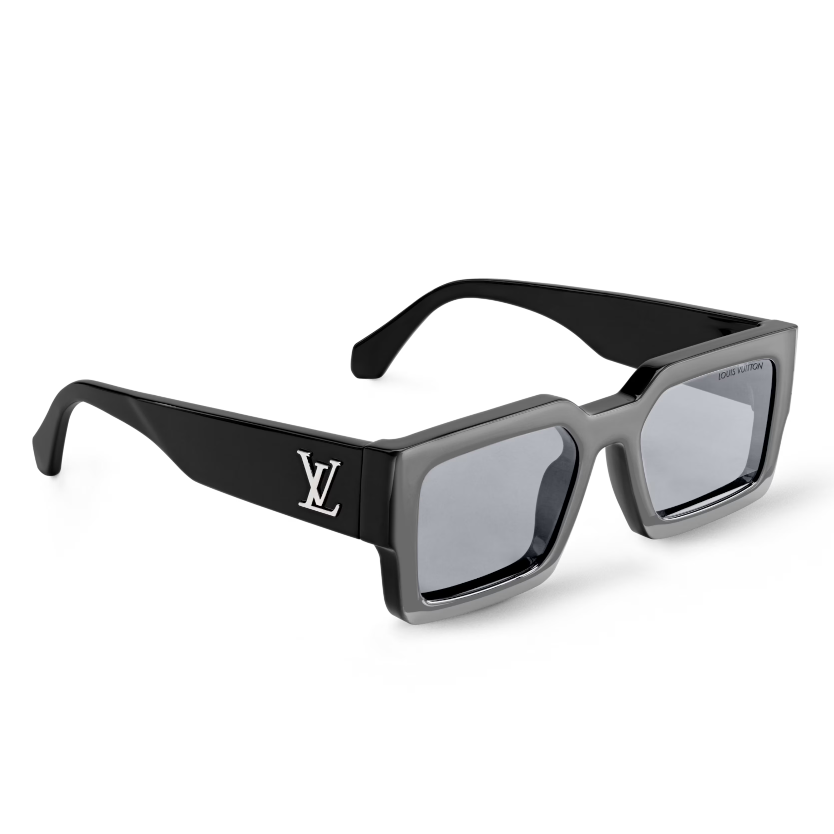 Louis Vuitton Men Square Frame Ebony Black Sunglasses