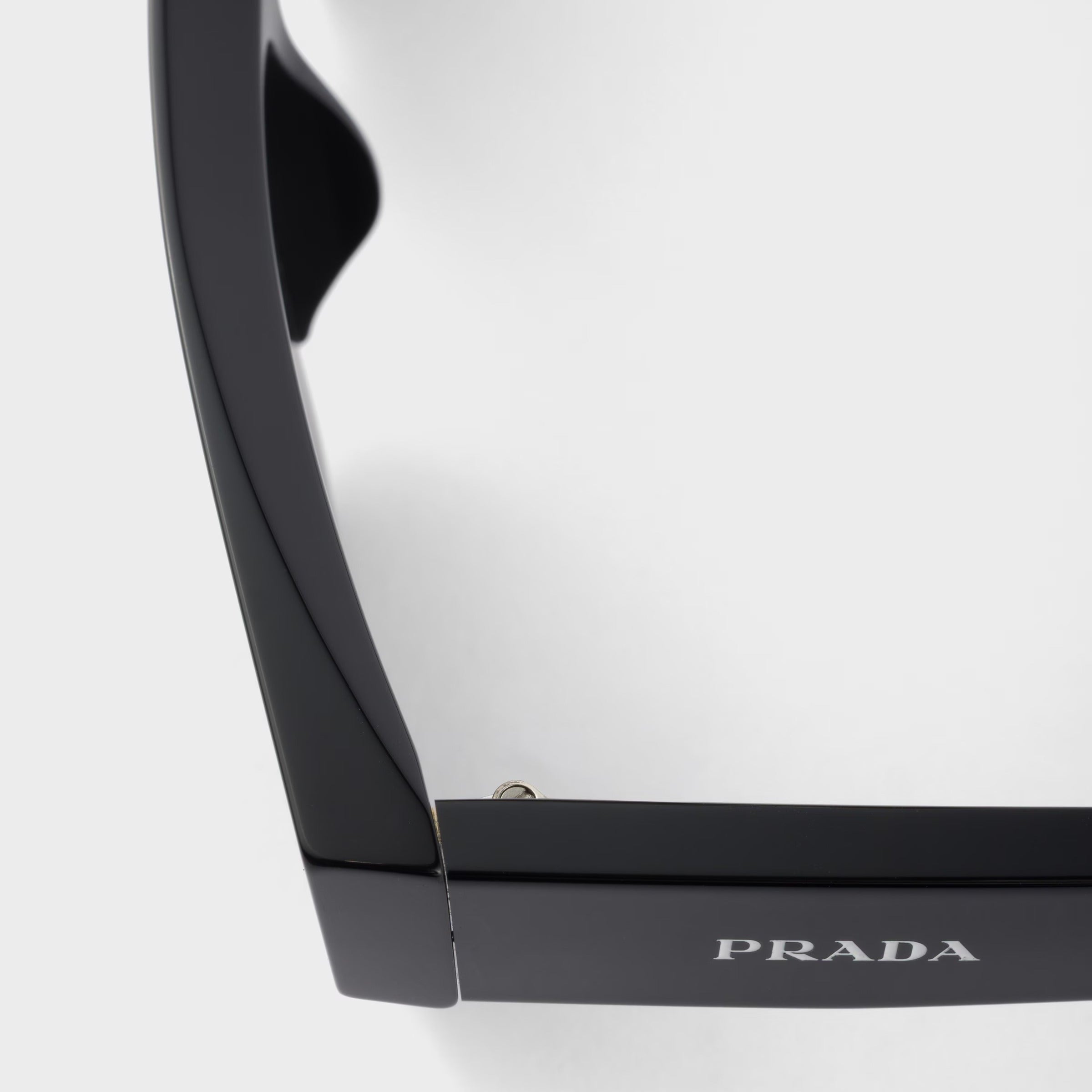 Prada Men Semi-rimless Frame Black Sunglasses