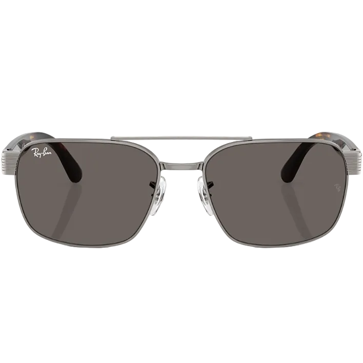 Ray Ban Men Square Frame Dusty Gunmetal Sunglasses