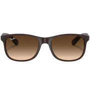 Ray Ban Men Square Frame Matte Brown Sunglasses