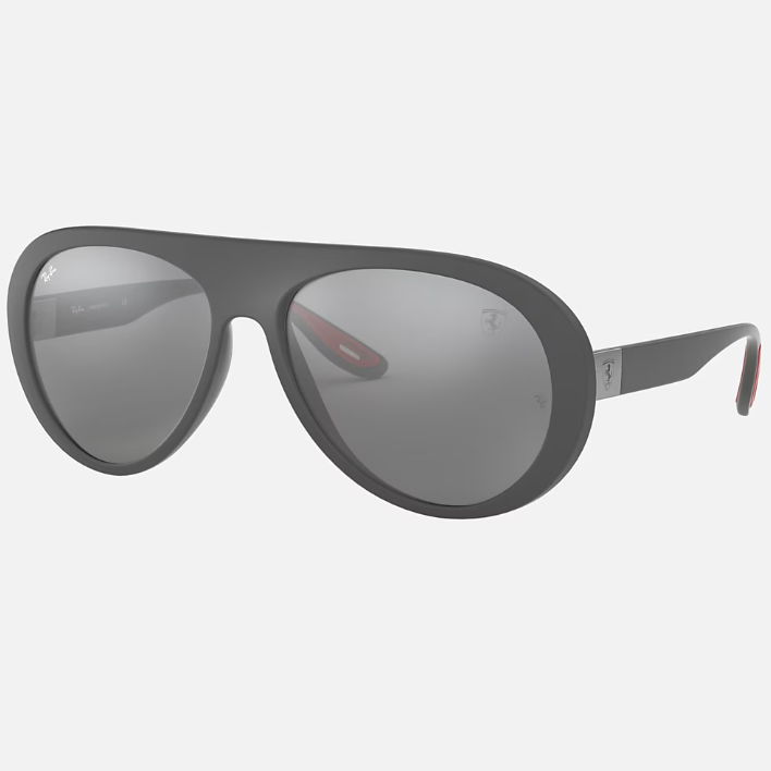 Ray Ban Men Pilot Frame Matte Grey Sunglasses