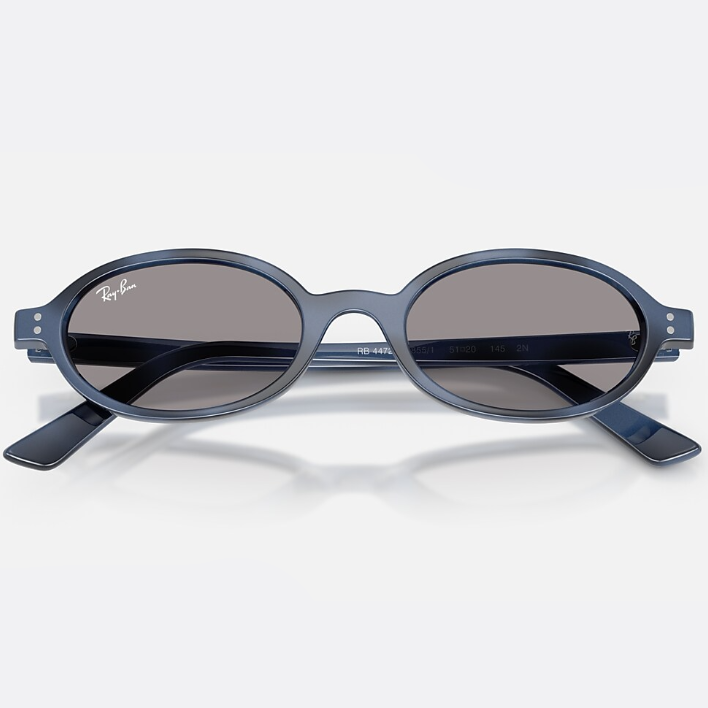 Ray Ban Men Oval Frame Blue Havana Sunglasses